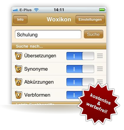 Iphone Ipad Android Wörterbuch App Kostenlos Woxikon